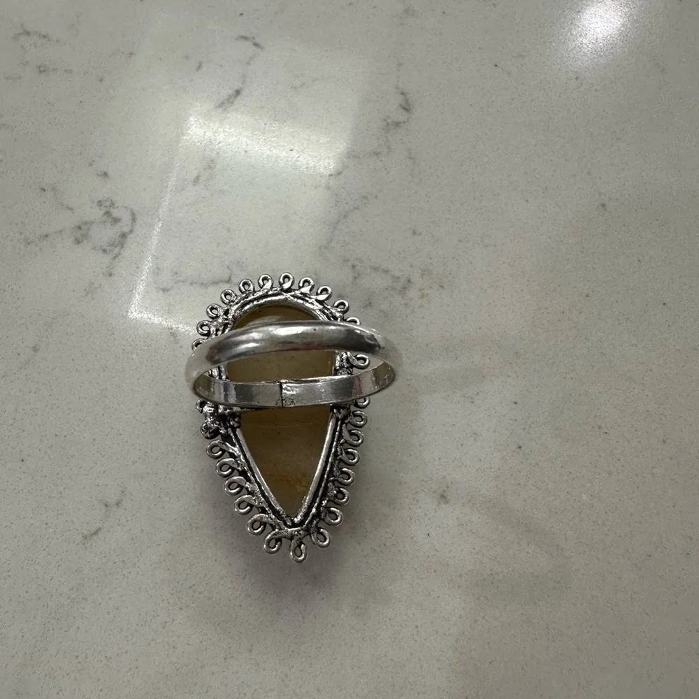 NWOT Natural Gemstone Sterling 925 Silver Ring- Sz 11 - Picture 5 of 6